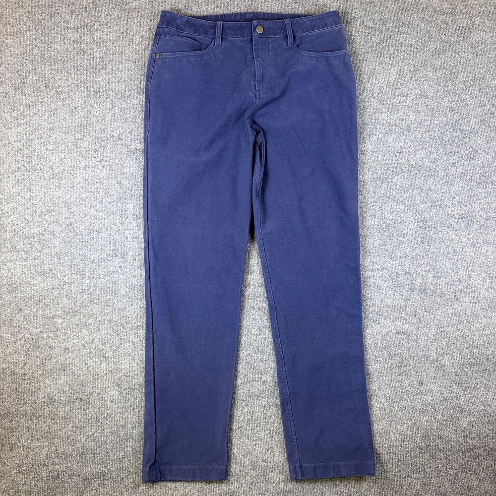 Lululemon ABC Pants Mens 31 Fits 32x30 Slim Fit Blue Utilitech Canvas LM5AQIS